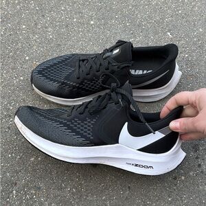 Nike Black and White Running Shoes
